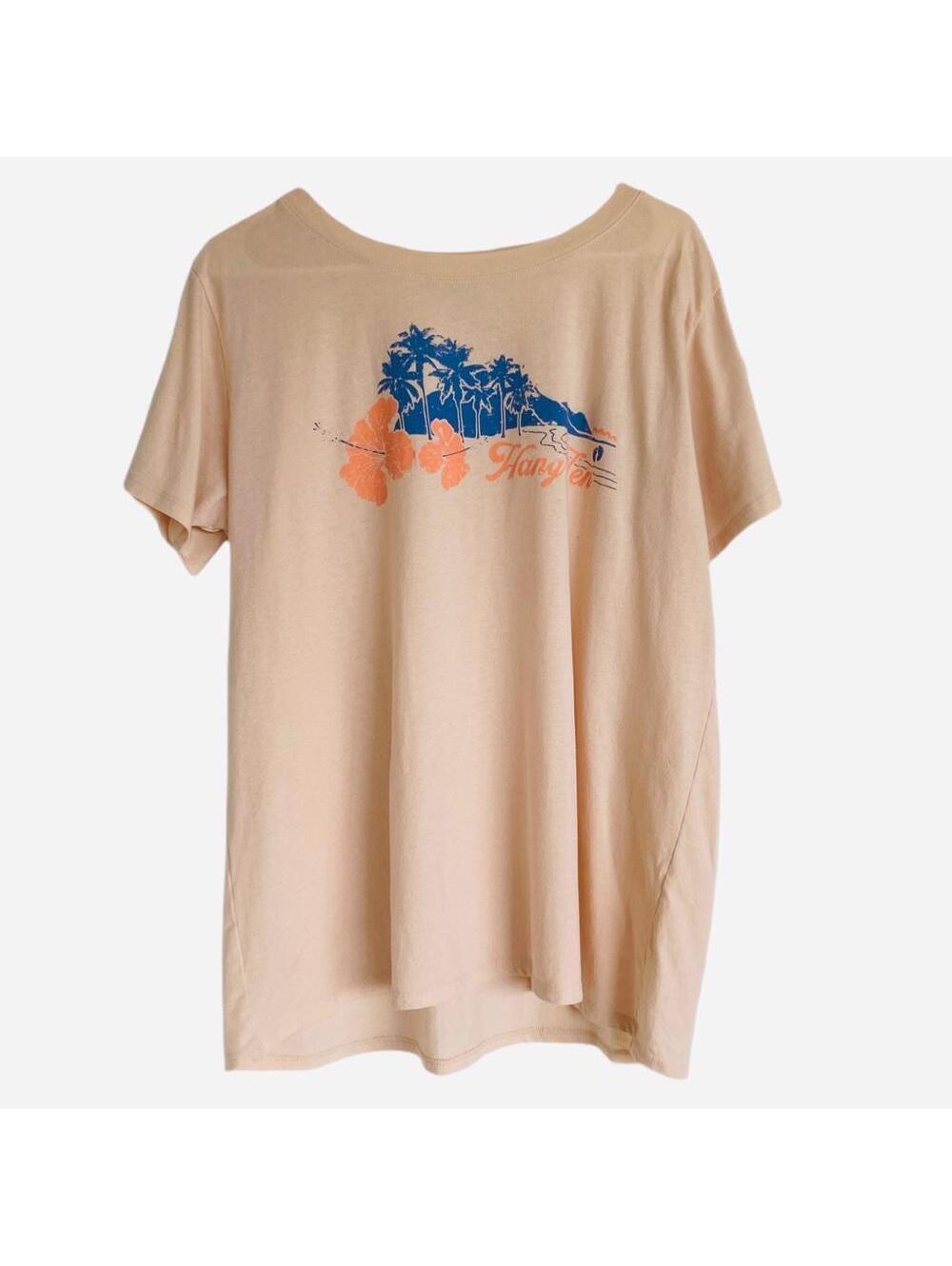 Vintage 80’s HANG TEN Hawaiian Women Tee Shirt XL